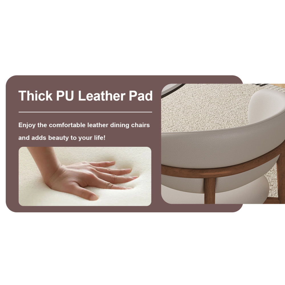 Mid-Century Modern wood feet  Dining Chair (Set of 2) – Stylish Wooden Chairs for Dining Room, Kitchen, or Living Room, Comfortable & Durable, Easy to Assemble