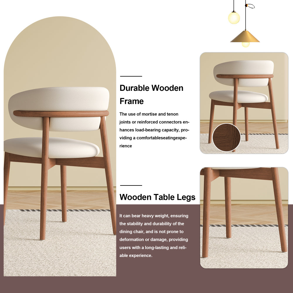 Mid-Century Modern wood feet  Dining Chair (Set of 2) – Stylish Wooden Chairs for Dining Room, Kitchen, or Living Room, Comfortable & Durable, Easy to Assemble