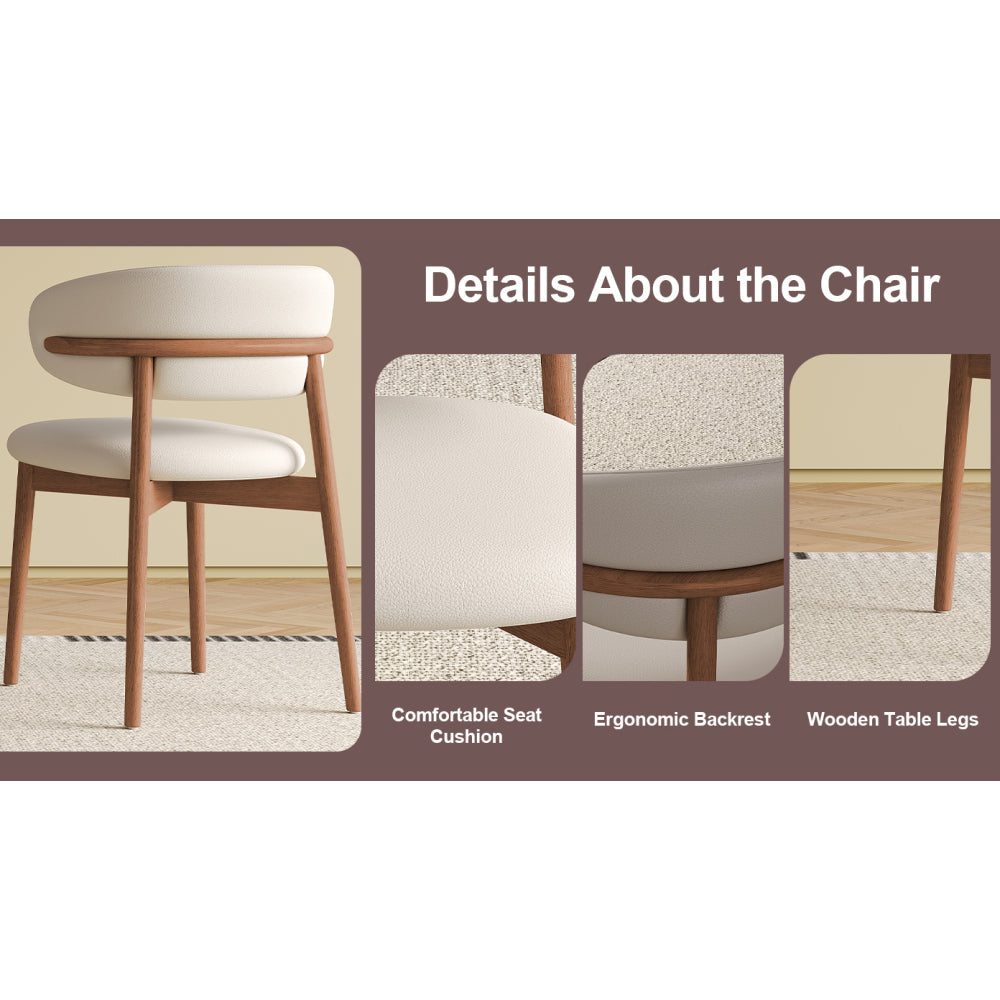 Mid-Century Modern wood feet  Dining Chair (Set of 2) – Stylish Wooden Chairs for Dining Room, Kitchen, or Living Room, Comfortable & Durable, Easy to Assemble