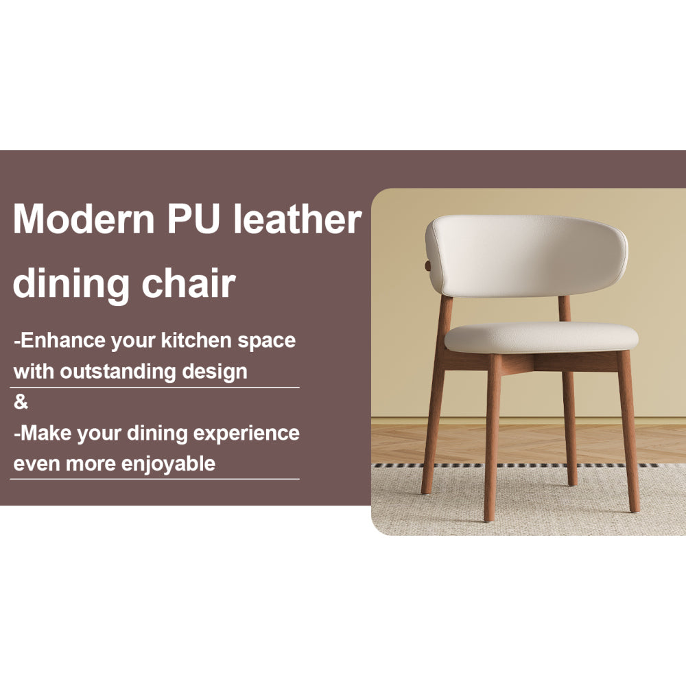 Mid-Century Modern wood feet  Dining Chair (Set of 2) – Stylish Wooden Chairs for Dining Room, Kitchen, or Living Room, Comfortable & Durable, Easy to Assemble