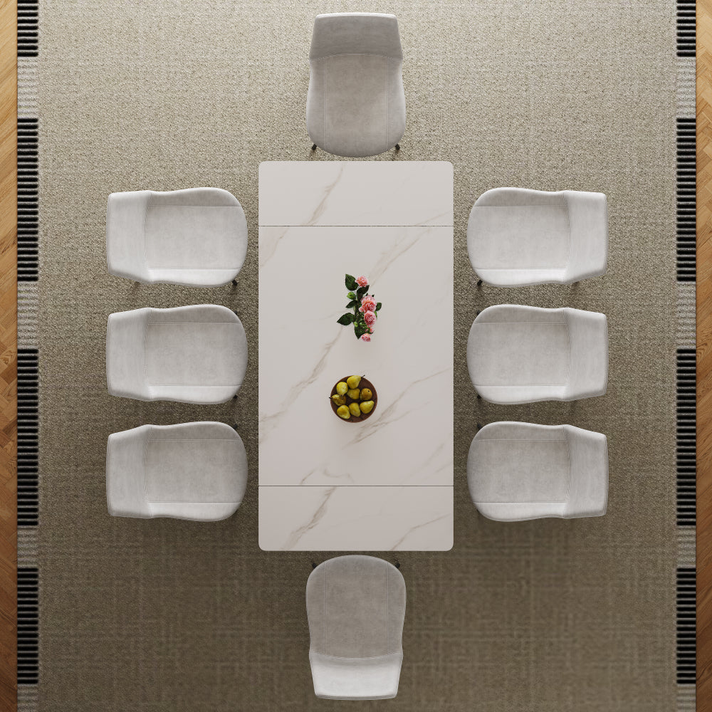 Modern dining chair set of 4 pieces, with floral grey PU leather seats and black carbon steel legs. Suitable for home, restaurant and meeting room (4 floral grey chairs)