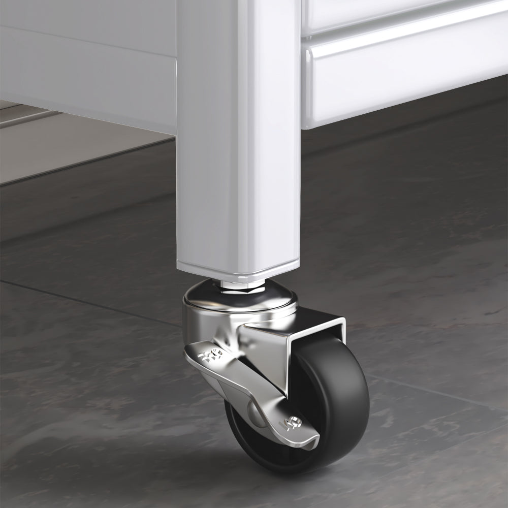 65'' Tall Kitchen Bakers Rack with Flip Door Cabinet, 5 Tier Multifunctional Microwave Stand Buffet, Coffee Bar, Quick Assembly, Gray